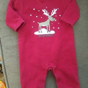 Old Navy 3/6M Christmas winter romper
